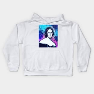 Mary Shelley Snowy Portrait | Mary Shelly Black artwork 6 Kids Hoodie